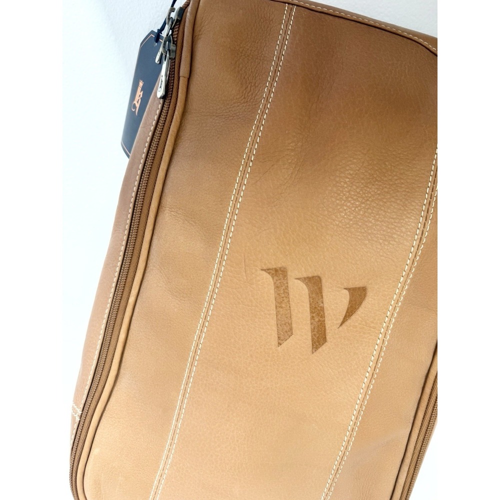 NWT Links and Kings Heritage Shoe Bag Crown Tan Leather W - Picture 2 of 8